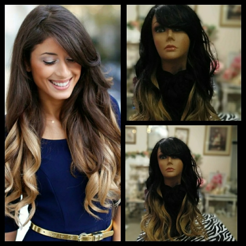 Long Synthetic Wave Curling Iron Safe Wig
